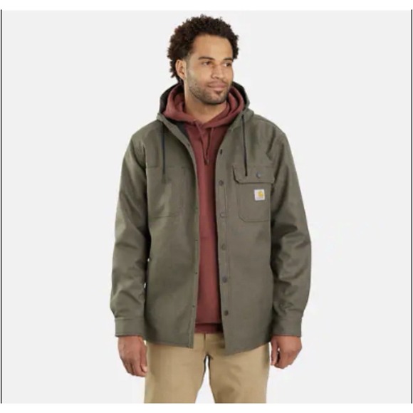 Carhartt Other - Men's Carhartt Color Moss Rain Defender Hooded Jacket Relaxed Fit Small NWT